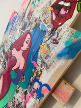 Charger l'image dans la galerie, Tableau POP Art Jessica Rabbit featuring vibrant colors and mixed media on repurposed palette wood.