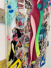 Charger l'image dans la galerie, Tableau POP Art Jessica Rabbit featuring vibrant colors and mixed media with iconic characters and comic style.