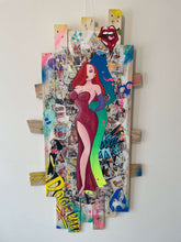 Charger l'image dans la galerie, Tableau POP Art de Jessica Rabbit, œuvre originale en palette, style Pop Art avec couleurs vives et techniques mixtes.