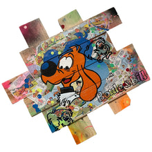 Charger l'image dans la galerie, Tableau Pop Art sur bois de palette représentant Boule et Bill avec couleurs vives et éléments de bande dessinée.