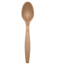 Charger l'image dans la galerie, Cuillère réutilisable en canne à sucre 16cm, biosourcée, adaptée pour soupes et desserts, Made in France.