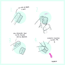 Charger l'image dans la galerie, Instructions for using Caliquo rechargeable toothbrush head with illustrations for easy use.
