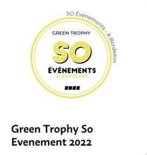 Charger l'image dans la galerie, Green Trophy So Événements logo for 2022 in Bordeaux, highlighting eco-friendly initiatives.