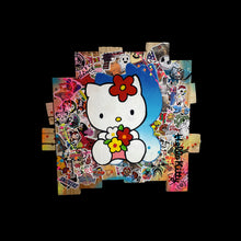 Charger l'image dans la galerie, Tableau Pop Art HELLO KITTY sur bois de palette signé Vincent STREIFF®