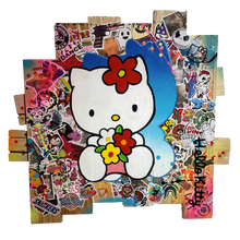 Charger l'image dans la galerie, Tableau Pop Art HELLO KITTY sur bois de palette signé Vincent STREIFF®