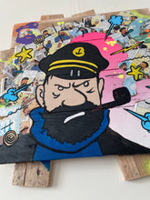 Charger l'image dans la galerie, Tableau en bois pop art du Capitaine Haddock, personnage emblématique de Tintin, coloré et dynamique.