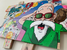 Charger l'image dans la galerie, Tableau Pop Art Tortue Géniale, bois recyclé, art vibrant, hommage à Dragon Ball, style comic, peinture colorée.