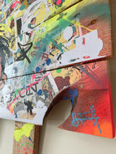 Charger l'image dans la galerie, Close-up of vibrant pop art tableau inspired by Gaston Lagaffe, featuring expressive colors and textures.