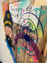 Charger l'image dans la galerie, Tableau POP Art Captain Haddock with vibrant colors and bold shapes, featuring the Captain and Milou.