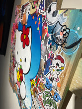 Charger l'image dans la galerie, Tableau Pop Art HELLO KITTY sur bois de palette signé Vincent STREIFF®
