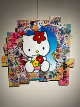 Charger l'image dans la galerie, Tableau Pop Art HELLO KITTY sur bois de palette signé Vincent STREIFF®