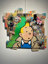 Charger l'image dans la galerie, Pop Art Tintin artwork featuring Tintin's character in a colorful mixed media tableau.