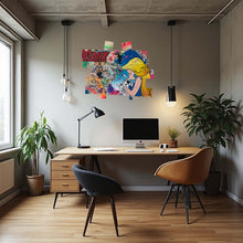 Charger l'image dans la galerie, Artistic tableau featuring Falbala from Astérix in Pop Art style, displayed in a modern office setting.
