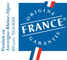 Charger l'image dans la galerie, Label indicating product origin from Auvergne-Rhône-Alpes, France, with guaranteed French quality assurance.