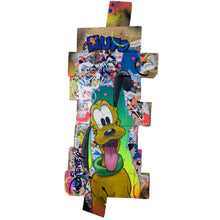 Charger l'image dans la galerie, Tableau Pop Art de Pluto, une création unique en bois et peinture, inspirée de Disney pour embellir votre intérieur.