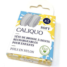 Charger l'image dans la galerie, Recharge enfant souple pack de 2 pour brosse à dents enfant Caliquo