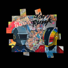 Charger l'image dans la galerie, POP Art tableau Daft Punk, personnages d'Interstella 5555, réalisé avec palettes et peinture acrylique.