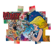 Charger l'image dans la galerie, Tableau POP Art Falbala featuring colorful artwork of Asterix characters on wooden palette boards.
