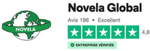 Charger l'image dans la galerie, Logo de Novela Global avec notes et avis, affichant une évaluation de 4,8 étoiles sur 196 avis.