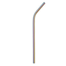 Charger l'image dans la galerie, Paille inox courbée 215x6mm, modèle professionnel en acier inoxydable, lavable et réutilisable à vie.