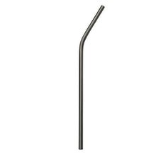 Charger l'image dans la galerie, Paille inox courbée 215x6mm en acier inoxydable, réutilisable, lavable au lave-vaisselle, poids 9g.