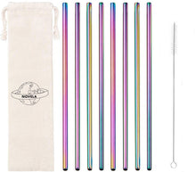 Charger l'image dans la galerie, Pailles droites en inox couleur arc-en-ciel | Novela-Global.com