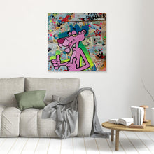 Laden Sie das Bild in den Galerie-Viewer, Pink Panther impression de l'œuvre originale de Vincent STREIFF
