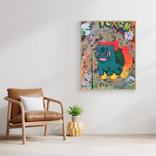 Load image into Gallery viewer, Bulbizarre reproduction officielle sur toile de l'œuvre de Vincent STREIFF