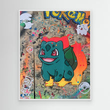 Load image into Gallery viewer, Bulbizarre reproduction officielle sur toile de l'œuvre de Vincent STREIFF