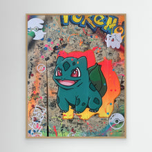 Load image into Gallery viewer, Bulbizarre reproduction officielle sur toile de l'œuvre de Vincent STREIFF