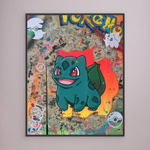 Load image into Gallery viewer, Bulbizarre reproduction officielle sur toile de l'œuvre de Vincent STREIFF