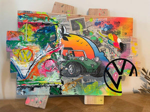 Tableau Pop Art VW, Combi, Buggy - Novela