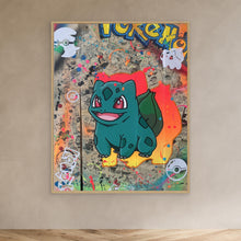 Load image into Gallery viewer, Bulbizarre reproduction officielle sur toile de l'œuvre de Vincent STREIFF