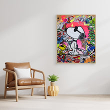 Carica l'immagine nel visualizzatore di Gallery, Snoopy reproduction officielle sur toile