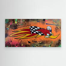 Cargar imagen en el visor de la galería, Woody Woodpecke reproduction officielle sur toile de l'œuvre de Vincent STREIFF
