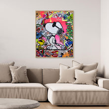 Carica l'immagine nel visualizzatore di Gallery, Snoopy reproduction officielle sur toile