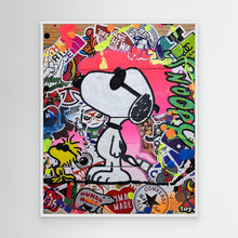 Carica l'immagine nel visualizzatore di Gallery, Snoopy reproduction officielle sur toile