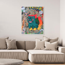 Load image into Gallery viewer, Bulbizarre reproduction officielle sur toile de l'œuvre de Vincent STREIFF