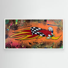Cargar imagen en el visor de la galería, Woody Woodpecke reproduction officielle sur toile de l'œuvre de Vincent STREIFF