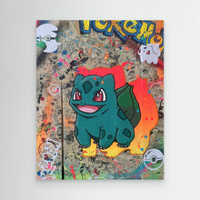 Load image into Gallery viewer, Bulbizarre reproduction officielle sur toile de l'œuvre de Vincent STREIFF