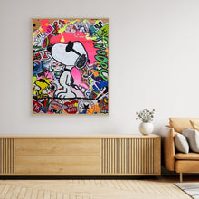 Carica l'immagine nel visualizzatore di Gallery, Snoopy reproduction officielle sur toile