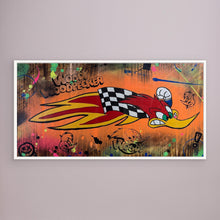 Cargar imagen en el visor de la galería, Woody Woodpecke reproduction officielle sur toile de l'œuvre de Vincent STREIFF