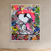 Carica l'immagine nel visualizzatore di Gallery, Snoopy reproduction officielle sur toile