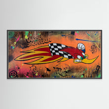 Cargar imagen en el visor de la galería, Woody Woodpecke reproduction officielle sur toile de l'œuvre de Vincent STREIFF