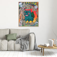 Load image into Gallery viewer, Bulbizarre reproduction officielle sur toile de l'œuvre de Vincent STREIFF